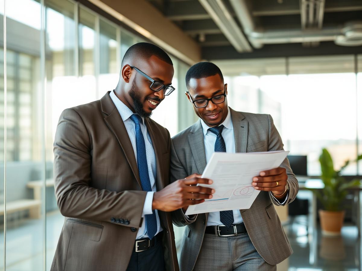 Procurement professionals collaborating on a sourcing project